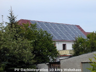 PV-Dachintegration 10 kWp Wohnhaus