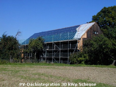 PV-Dachintegration 30 kWp Scheune 2