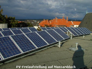 PV-Freiaufstellung auf Mansarddach